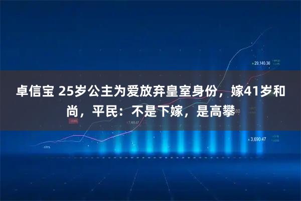 卓信宝 25岁公主为爱放弃皇室身份，嫁41岁和尚，平民：不是下嫁，是高攀